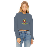 Png Lionhead Ladies Cropped Raw Edge Hoodie