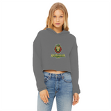 Png Lionhead Ladies Cropped Raw Edge Hoodie