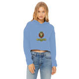 Png Lionhead Ladies Cropped Raw Edge Hoodie