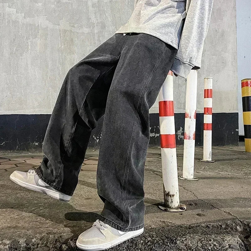 McGregor Clan Streetwear Loose Wide-Leg Jeans