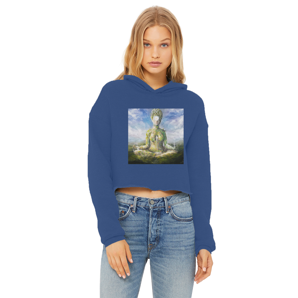 McGregor Clan- Meditation McGregor Clan -Ladies Cropped Raw Edge Hoodie