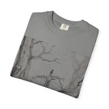 Nature-Inspired Unisex Garment-Dyed T-Shirt with Artistic Tree Design