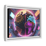 Vibrant Globe Wall Art – Framed Matte Canvas for Modern Decor