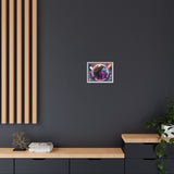 Vibrant Globe Wall Art – Framed Matte Canvas for Modern Decor