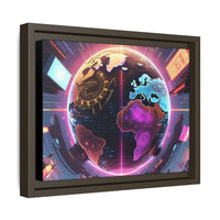 Vibrant Globe Wall Art – Framed Matte Canvas for Modern Decor