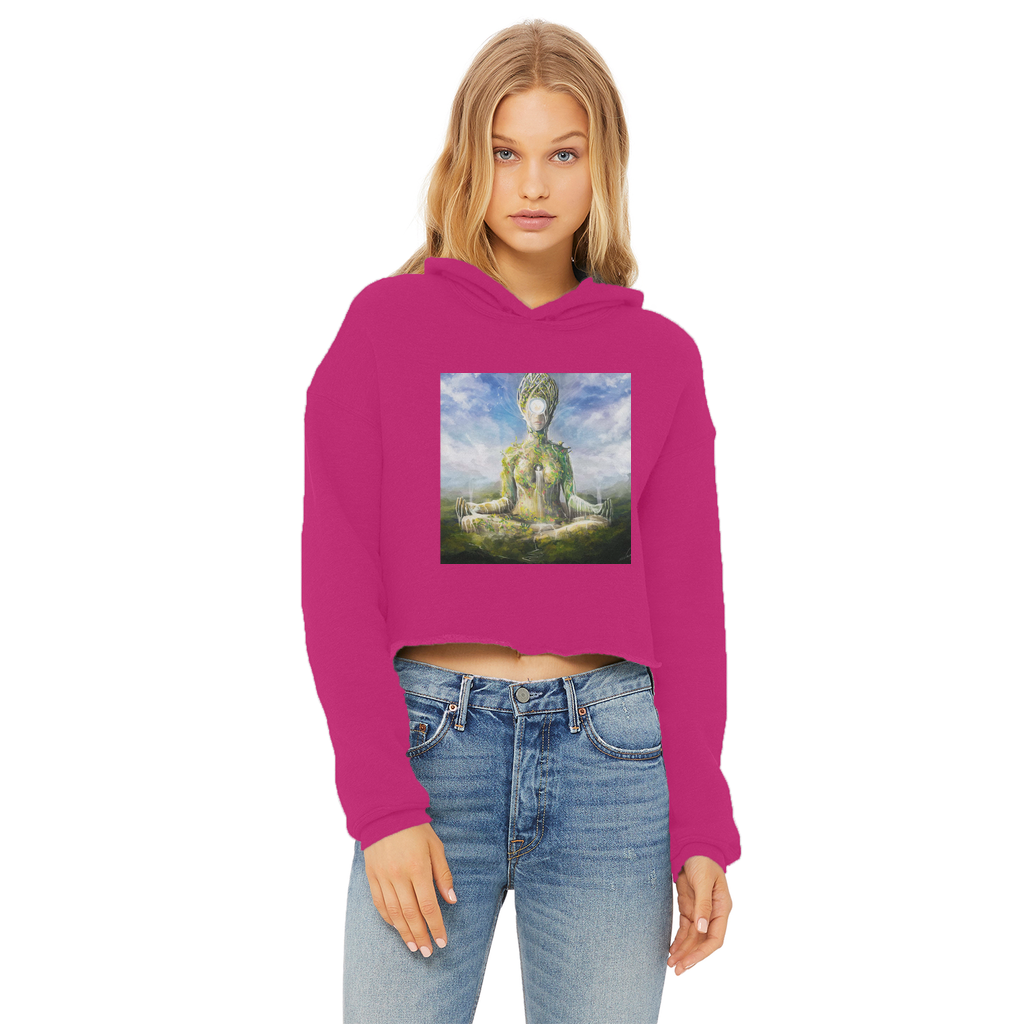 McGregor Clan- Meditation McGregor Clan -Ladies Cropped Raw Edge Hoodie