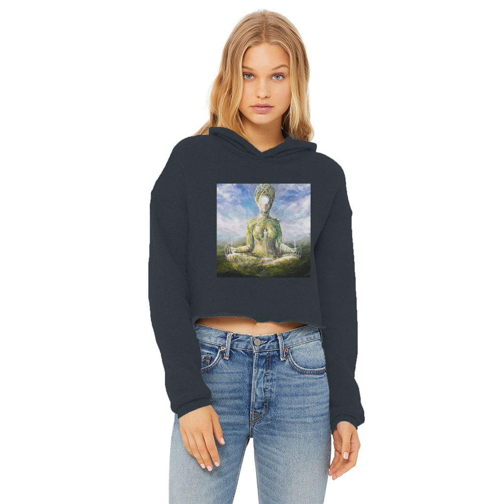 McGregor Clan- Meditation McGregor Clan -Ladies Cropped Raw Edge Hoodie