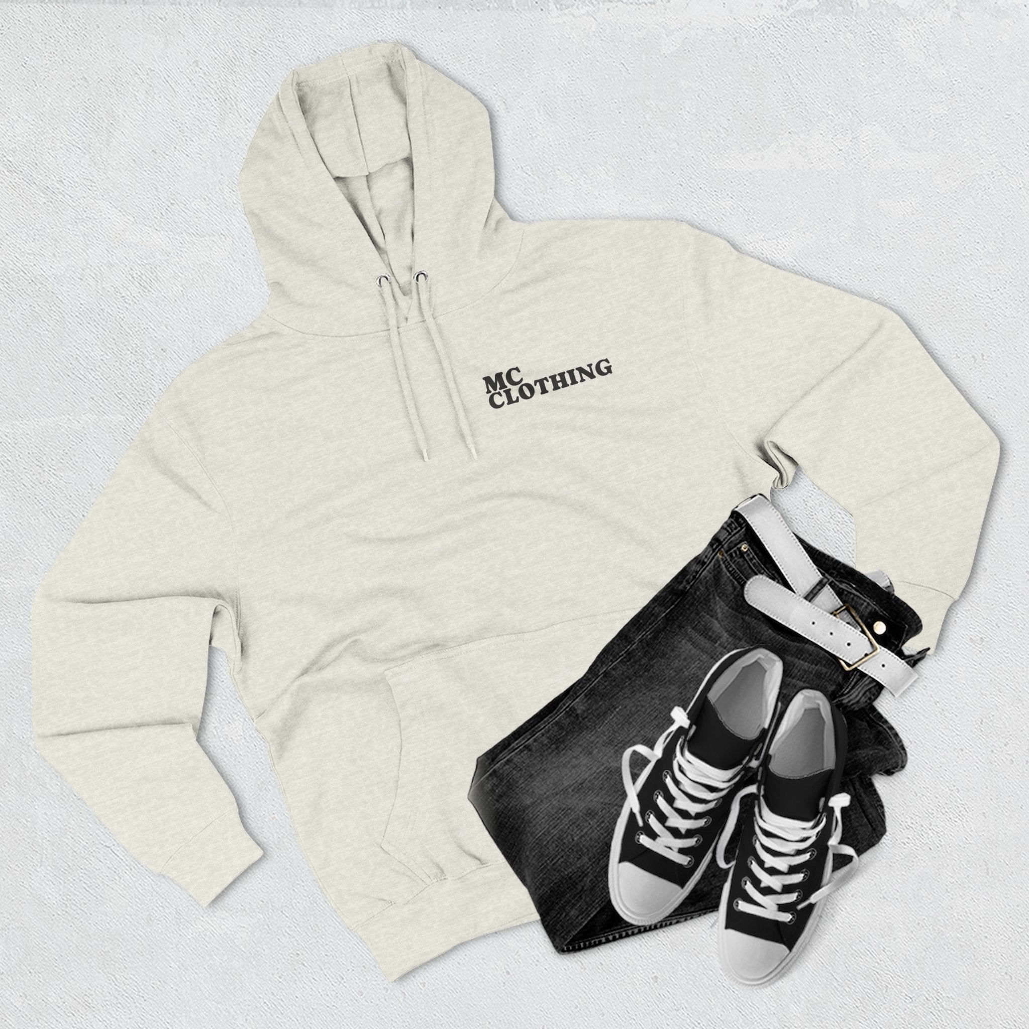Three-Panel Fleece Hoodie - Comfortable Streetwear for Everyday Style