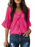 Women's Ruffle Sleeve Blouse