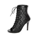 Women's Elegant Lace-Up Heeled Booties