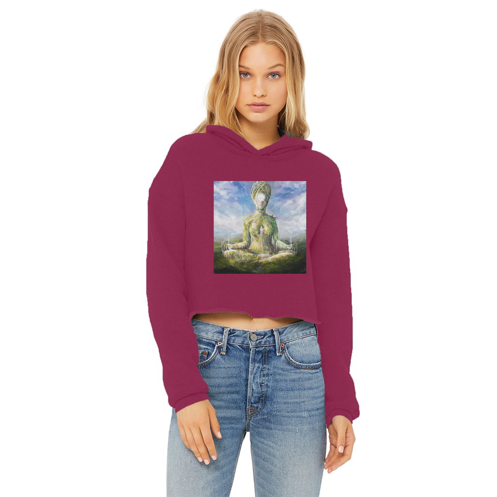 McGregor Clan- Meditation McGregor Clan -Ladies Cropped Raw Edge Hoodie
