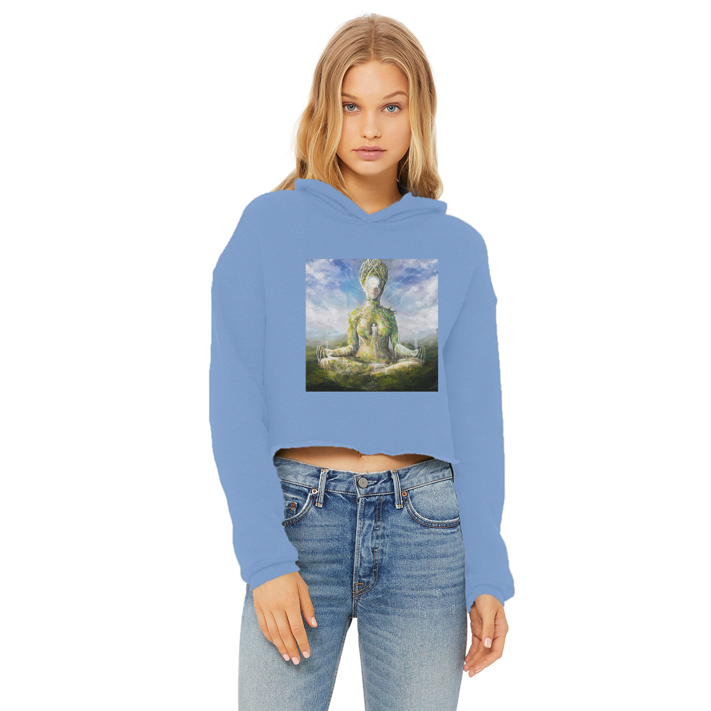 McGregor Clan- Meditation McGregor Clan -Ladies Cropped Raw Edge Hoodie