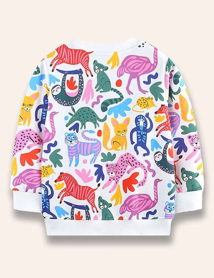 Kids' Cartoon Animal Sweater