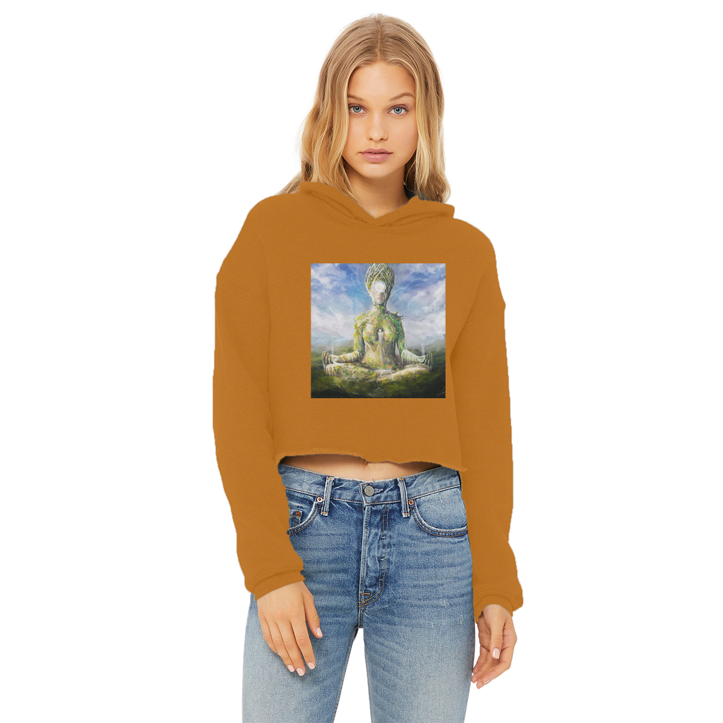 McGregor Clan- Meditation McGregor Clan -Ladies Cropped Raw Edge Hoodie