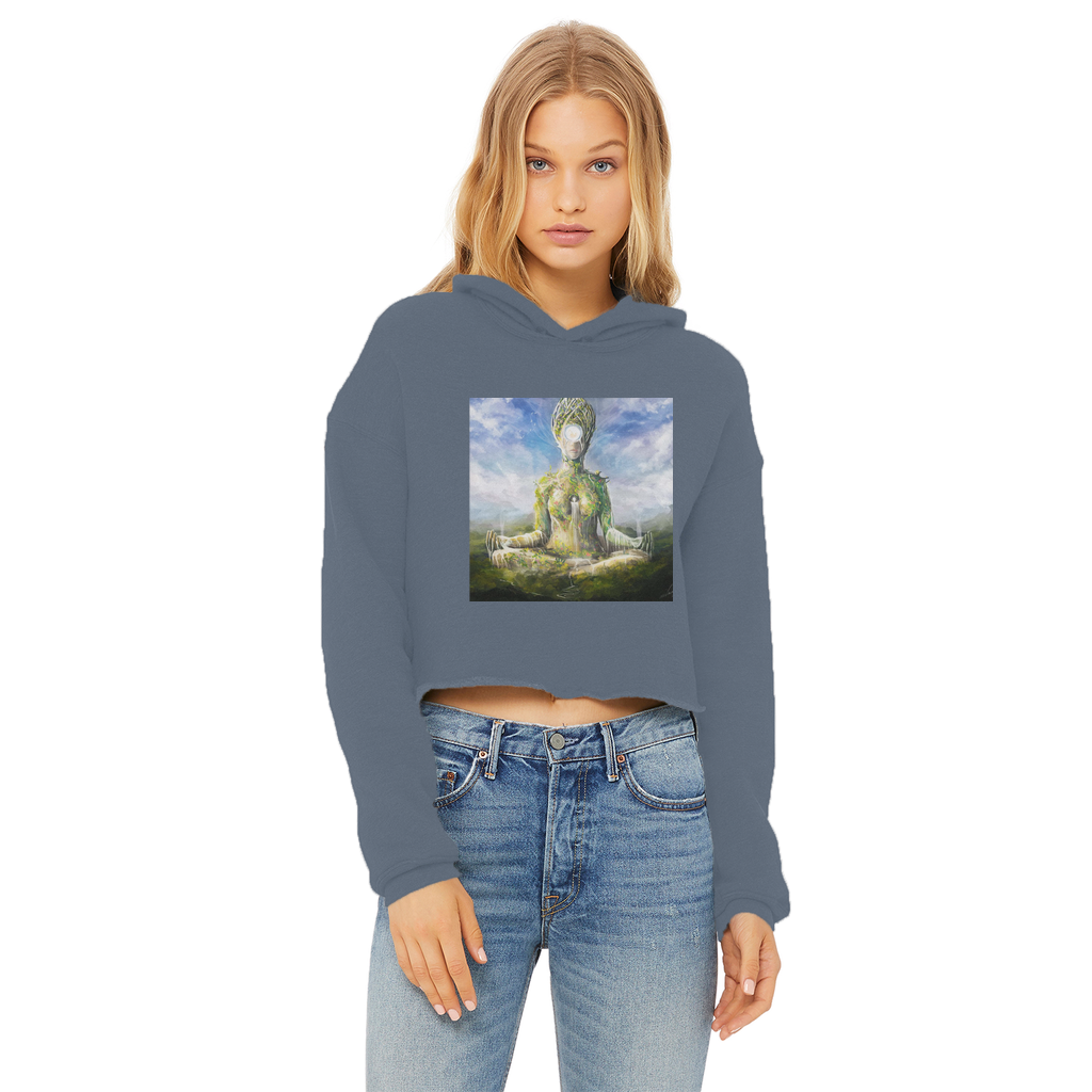 McGregor Clan- Meditation McGregor Clan -Ladies Cropped Raw Edge Hoodie