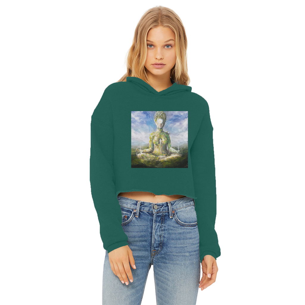 McGregor Clan- Meditation McGregor Clan -Ladies Cropped Raw Edge Hoodie