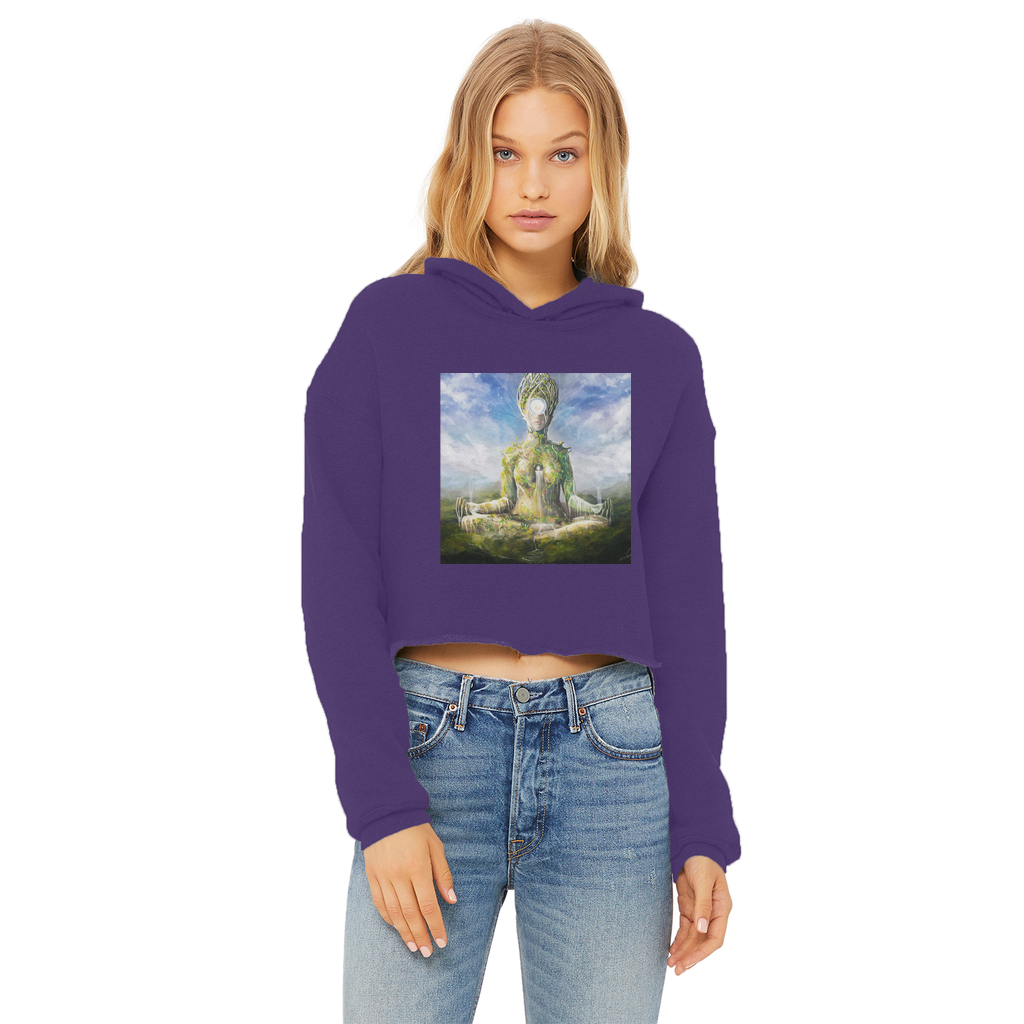 McGregor Clan- Meditation McGregor Clan -Ladies Cropped Raw Edge Hoodie