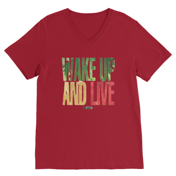 Wake Up And Live Premium V-Neck T-Shirt