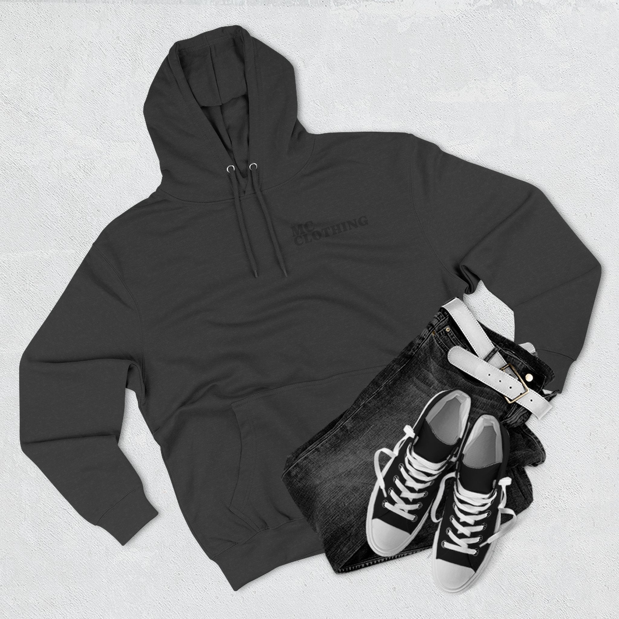 Three-Panel Fleece Hoodie - Comfortable Streetwear for Everyday Style