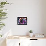 Vibrant Globe Wall Art – Framed Matte Canvas for Modern Decor