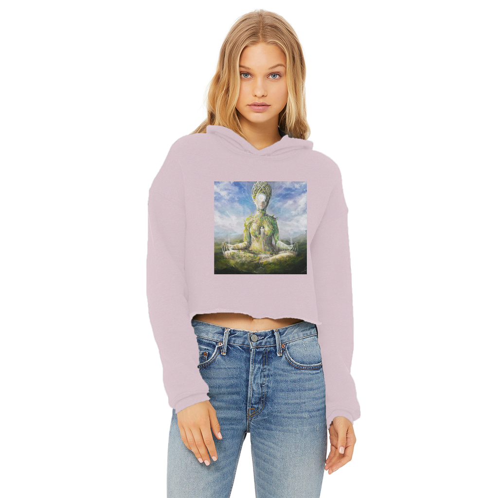 McGregor Clan- Meditation McGregor Clan -Ladies Cropped Raw Edge Hoodie