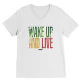 Wake Up And Live Premium V-Neck T-Shirt