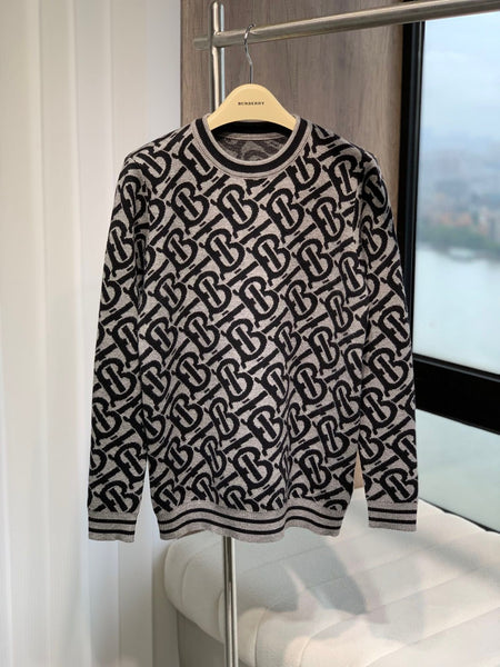 McGregor Clan- Burberry Monogram Jacquard Knitted Sweater