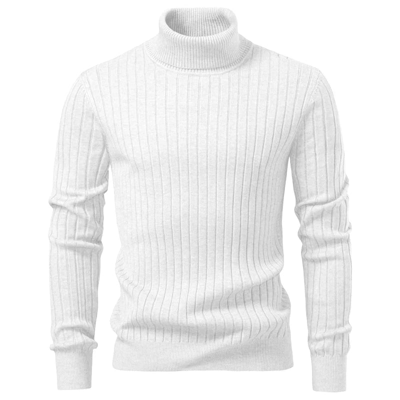McGregor Clan Striped Mock-Neck Turtleneck Sweater