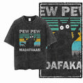 McGregor Clan COOLMIND Cat Acid-Wash Graphic Tee