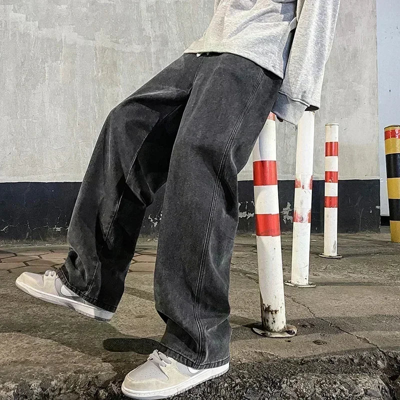 McGregor Clan Streetwear Loose Wide-Leg Jeans