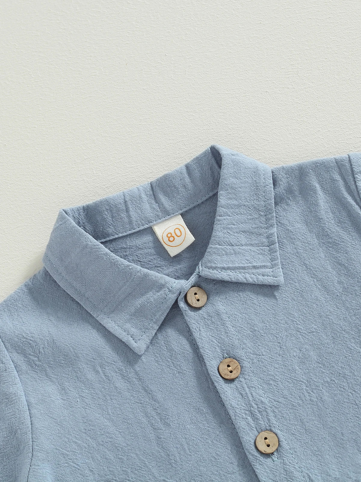 Baby cotton linen two-piece set, color options