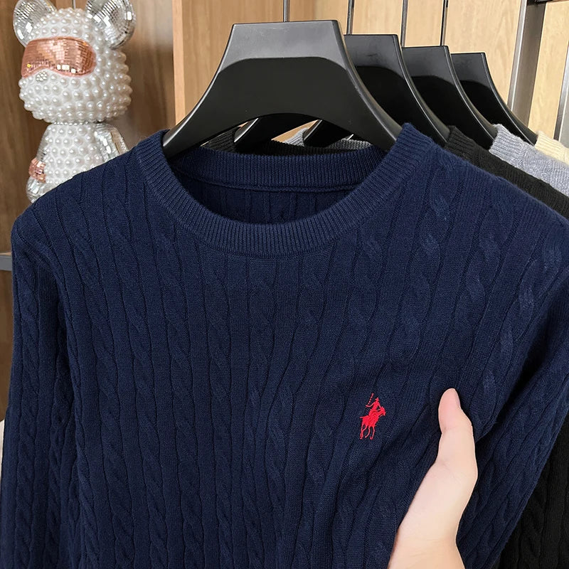 McGregor Clan Horse Embroidery Crewneck Sweater