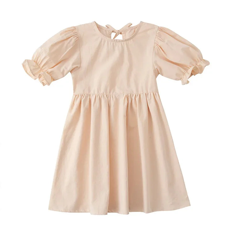 Girls dress, neckline detail