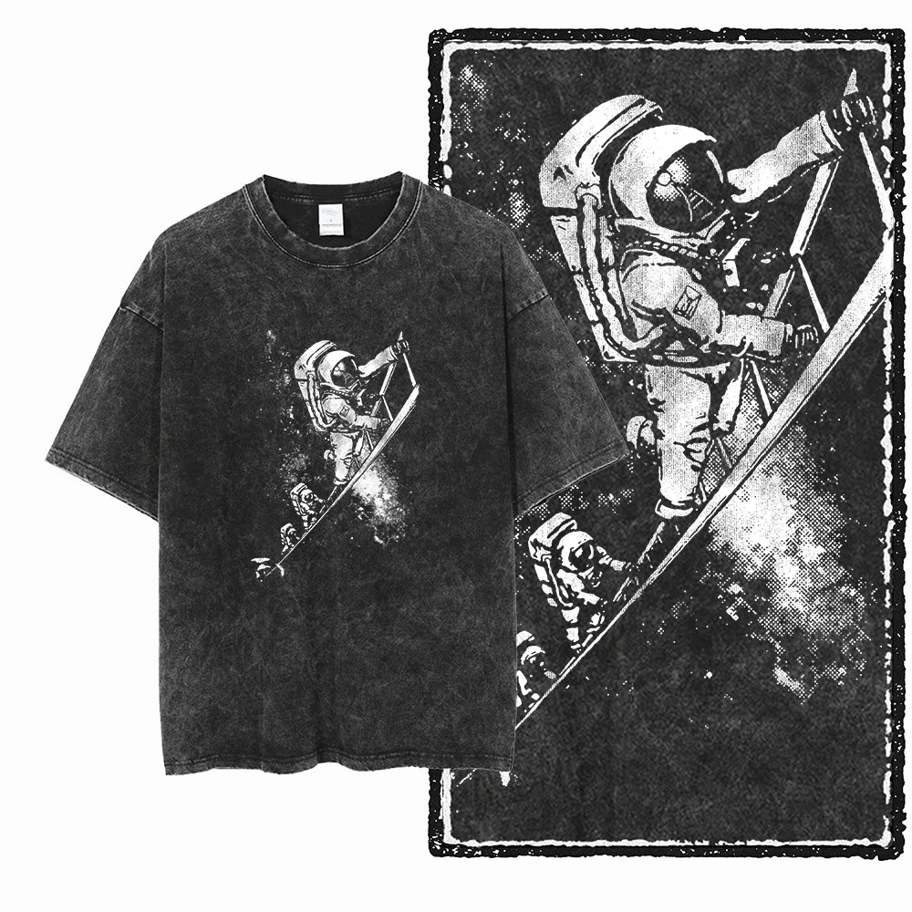 McGregor Clan Astronaut Acid-Wash Graphic Tee