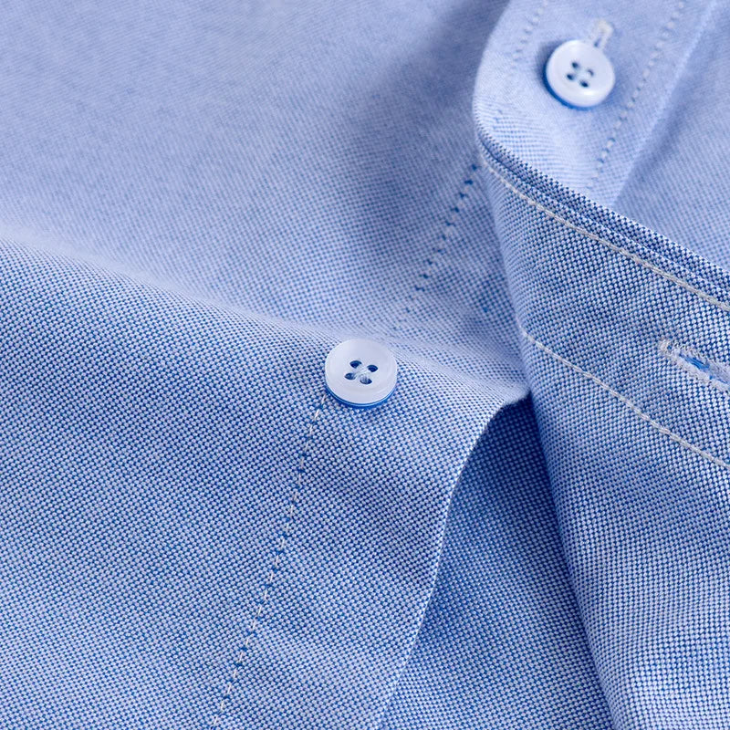 Light blue Oxford shirt, fabric detail view