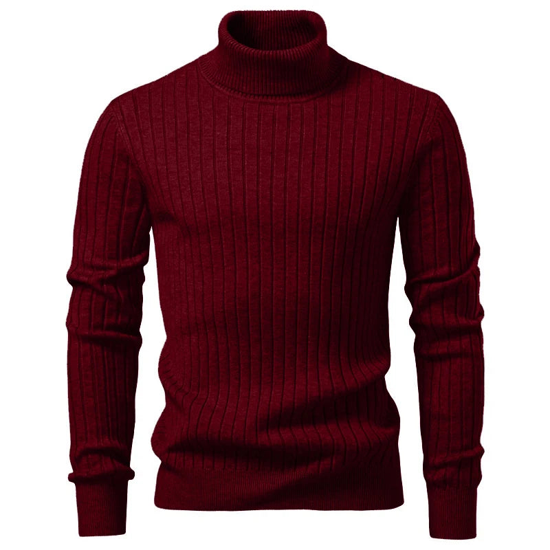 McGregor Clan Striped Mock-Neck Turtleneck Sweater