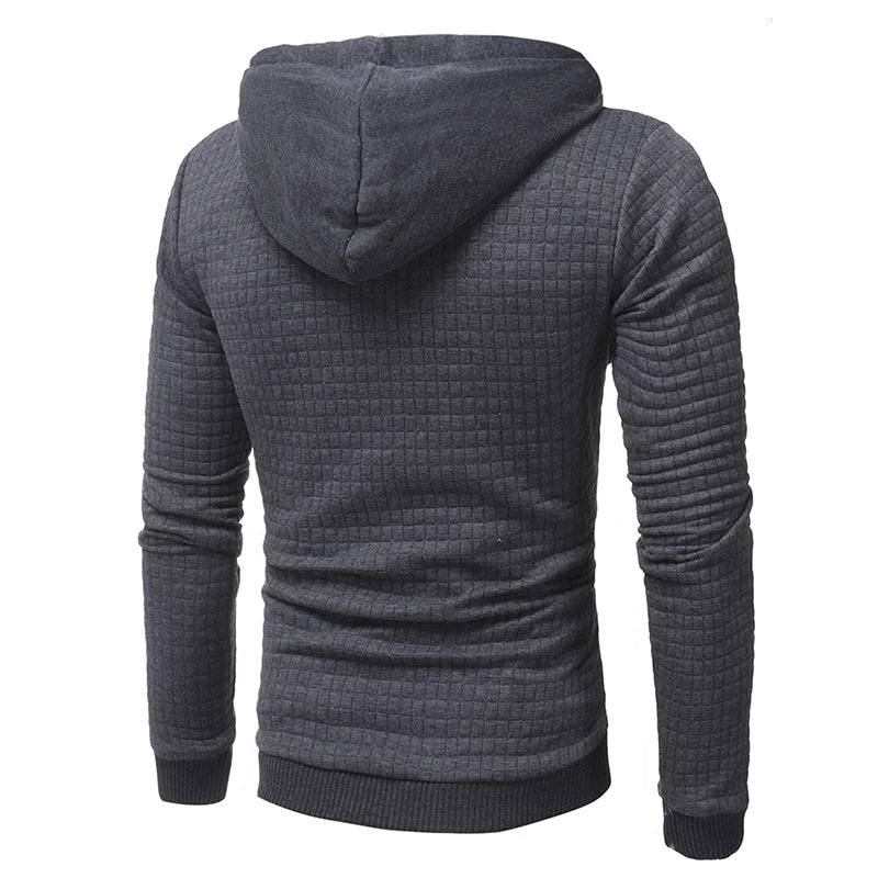 Quilted knit pullover hoodie, alternate product view