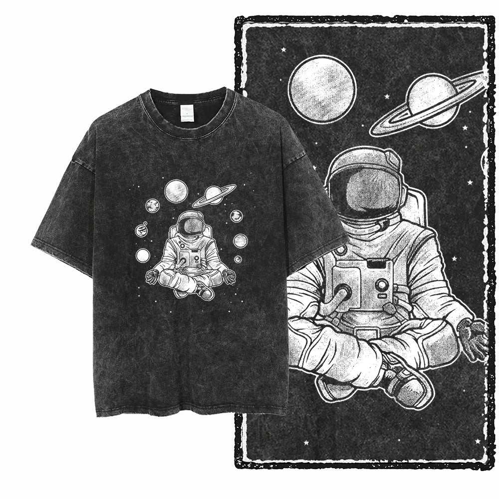 McGregor Clan Astronaut Acid-Wash Graphic Tee