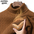 McGregor Clan Striped Thermal Turtleneck Sweater