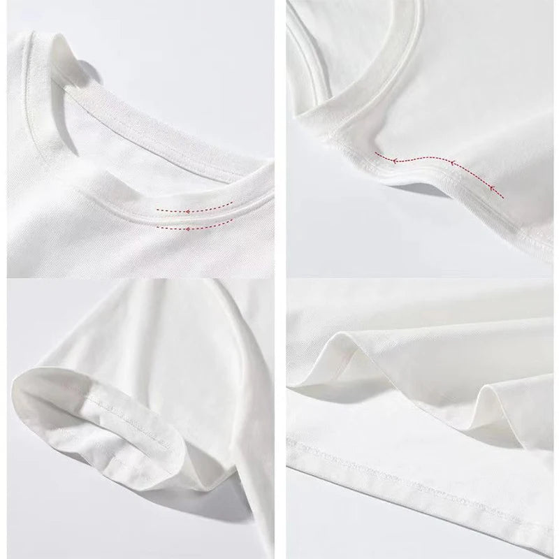 Oversized cotton tee, fabric detail view