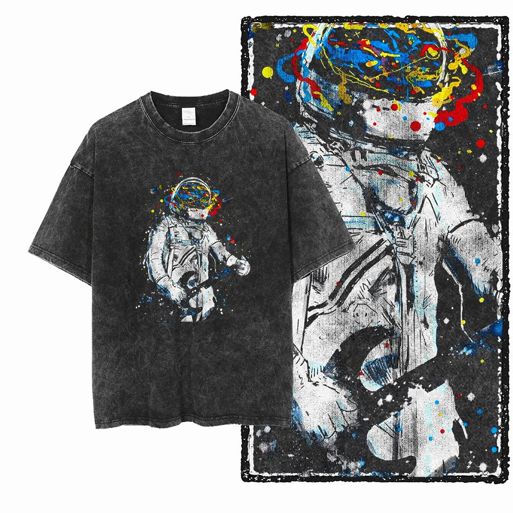 McGregor Clan Astronaut Acid-Wash Graphic Tee