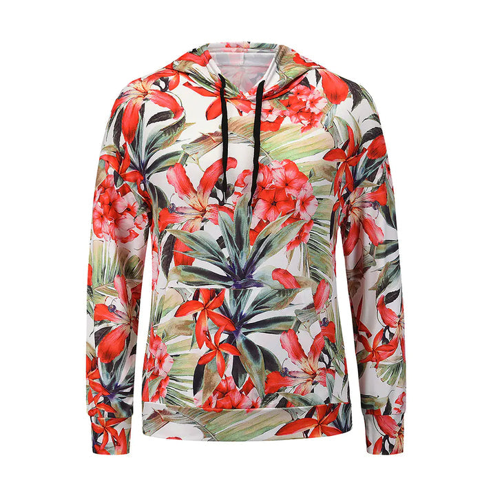 Women's Floral Print Hoodie