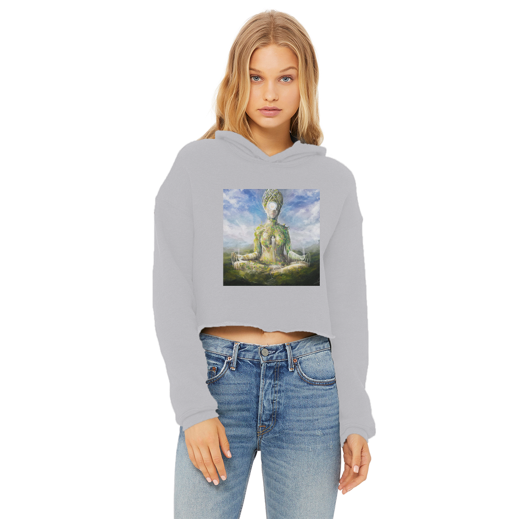 McGregor Clan- Meditation McGregor Clan -Ladies Cropped Raw Edge Hoodie