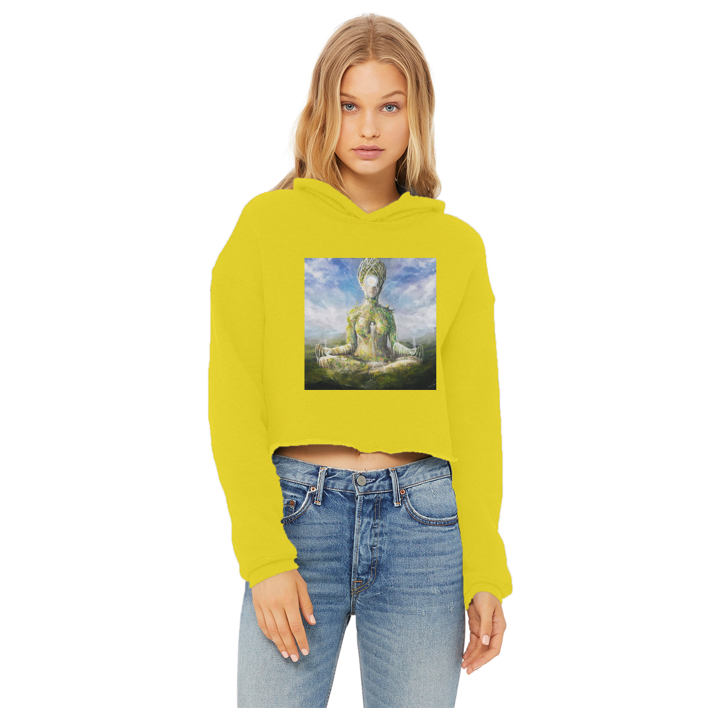 McGregor Clan- Meditation McGregor Clan -Ladies Cropped Raw Edge Hoodie