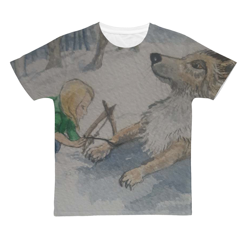 Wounded Wolf McGregor Clan - Adult Unisex T-Shirt