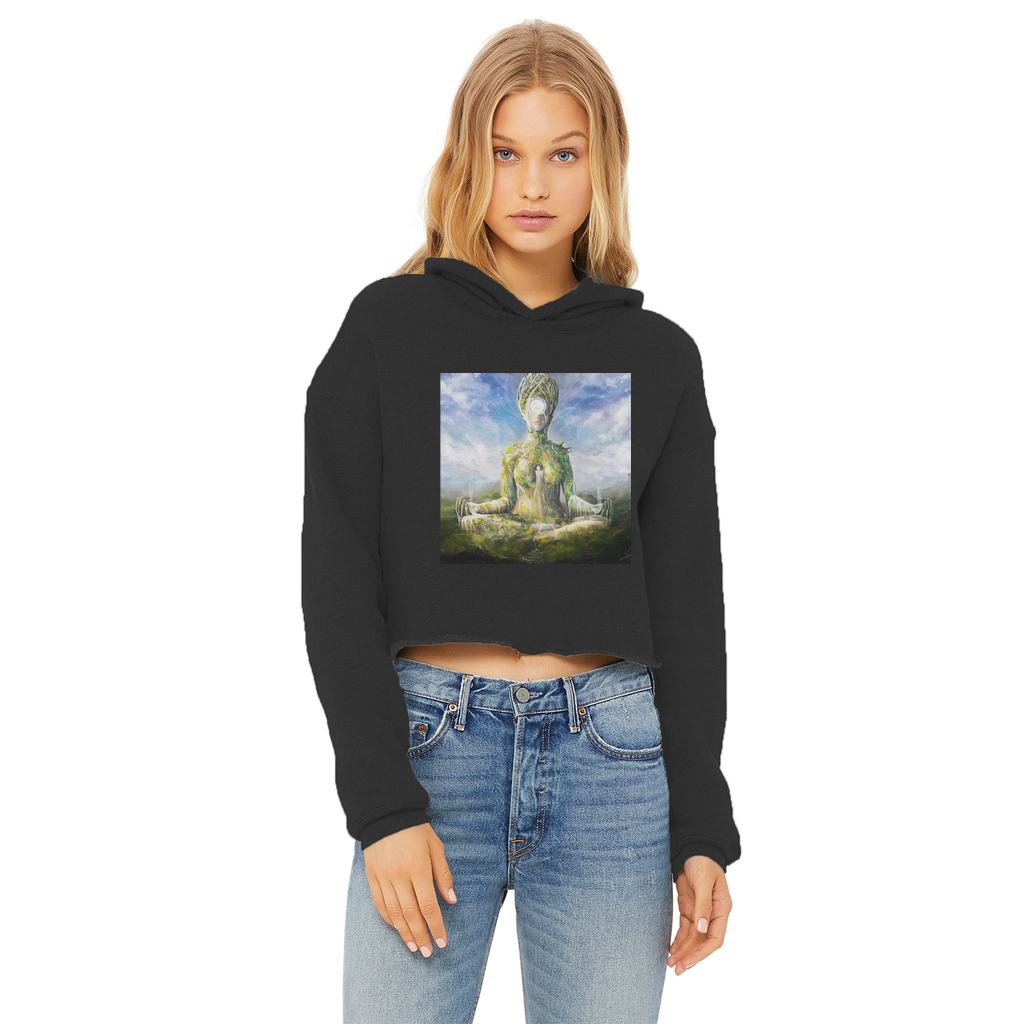 McGregor Clan- Meditation McGregor Clan -Ladies Cropped Raw Edge Hoodie