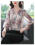 Women's Floral Chiffon Blouse