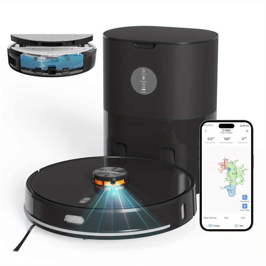 Lydsto S1 MAX self-emptying robot vacuum cleaner with charging and dust collection dock