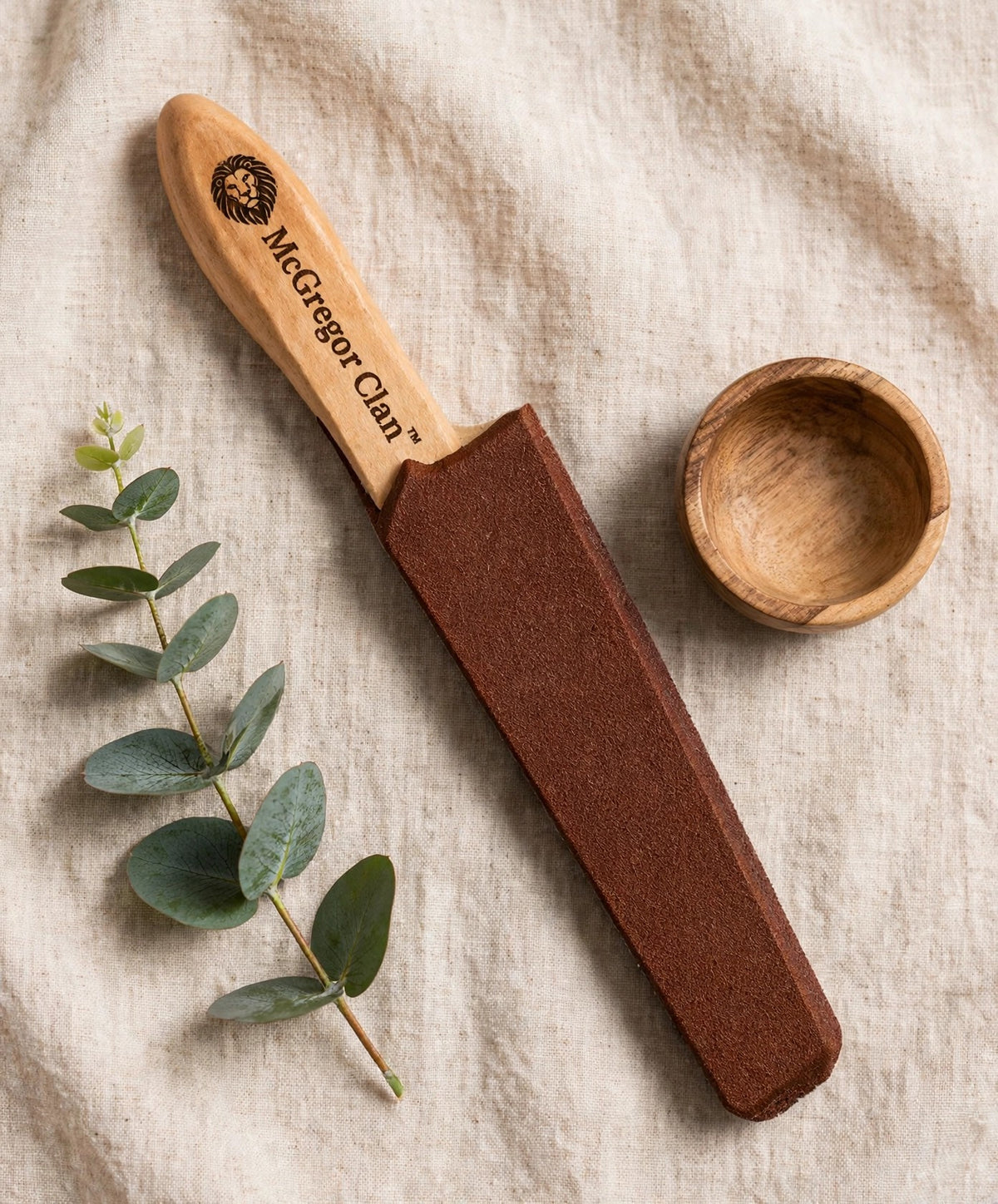 McGregor Clan Wooden Foot Scrub flat lay
