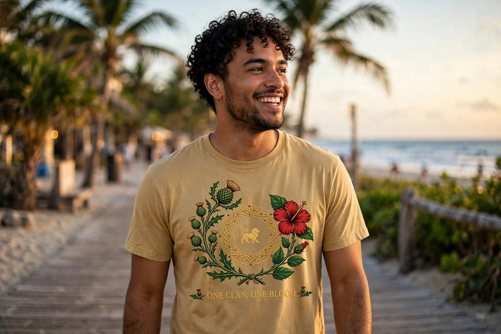 McGregor Clan Scot-Jam Fusion Tee - gold lifestyle